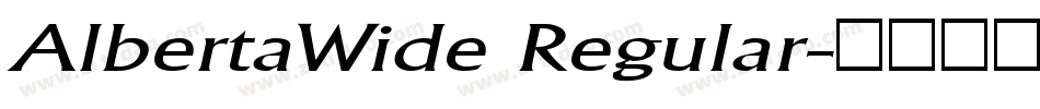 AlbertaWide Regular字体转换